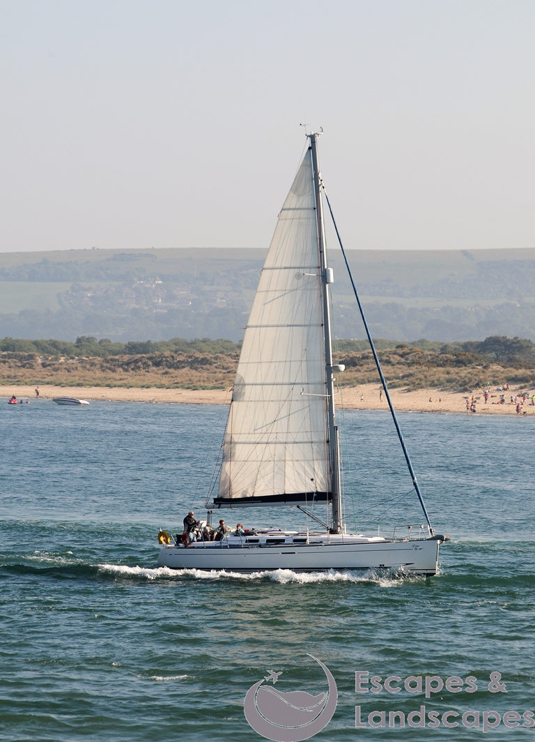 Yacht approaching Poole Harbour