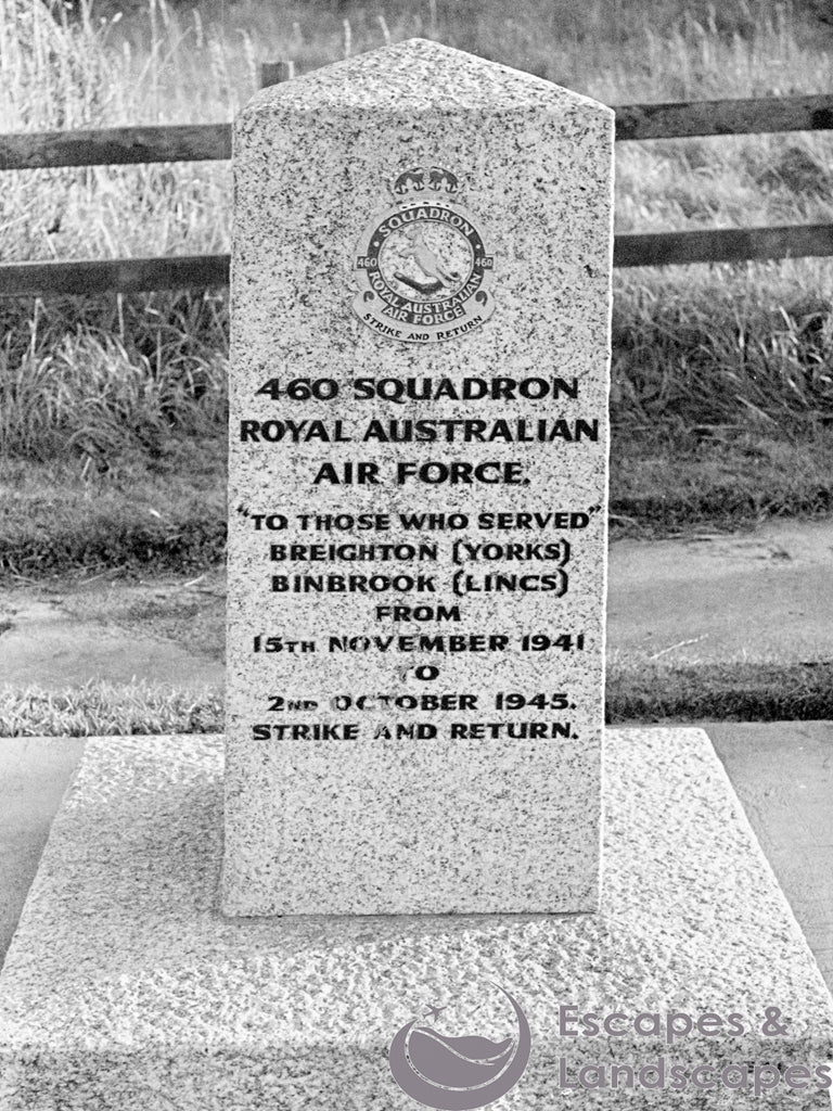 460 Squadron RAAF memorial, former RAF Breighton and RAF Binbrook