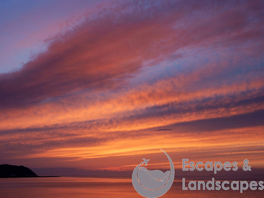 Sunset at Blue Anchor Bay, Somerset