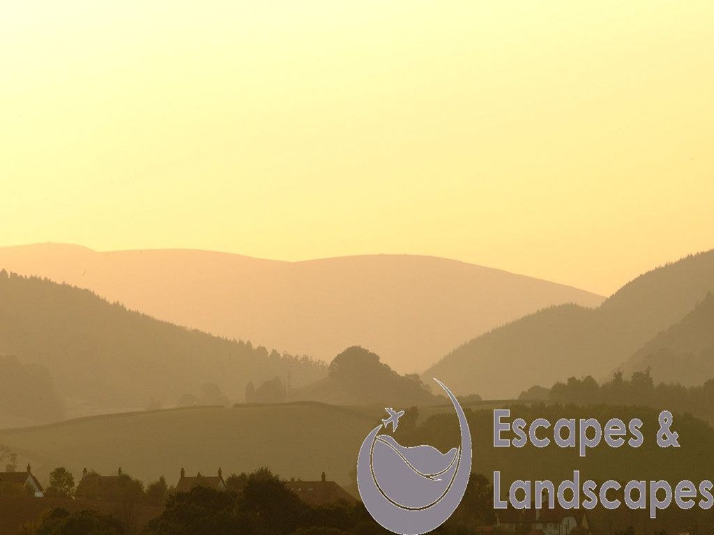 Dunkery Beacon in golden glow at sunset