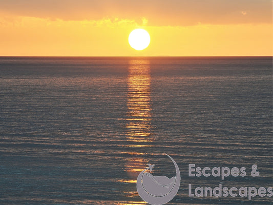 Golden sunset and reflection