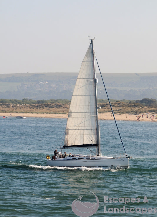 Yacht approaching Poole Harbour