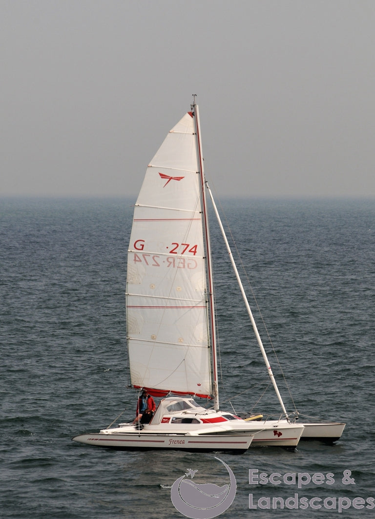 Trimaran off Sandbanks, Dorset